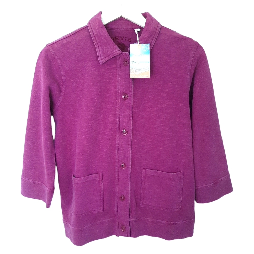 Orvis Shirt Jacket PurpleSun-Kissed Button Down Women's Size XS NWT